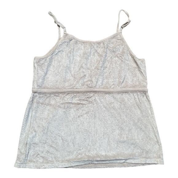 Nu Sport Beige Terry Sleeveless Tank Top Size XL - Picture 2 of 5